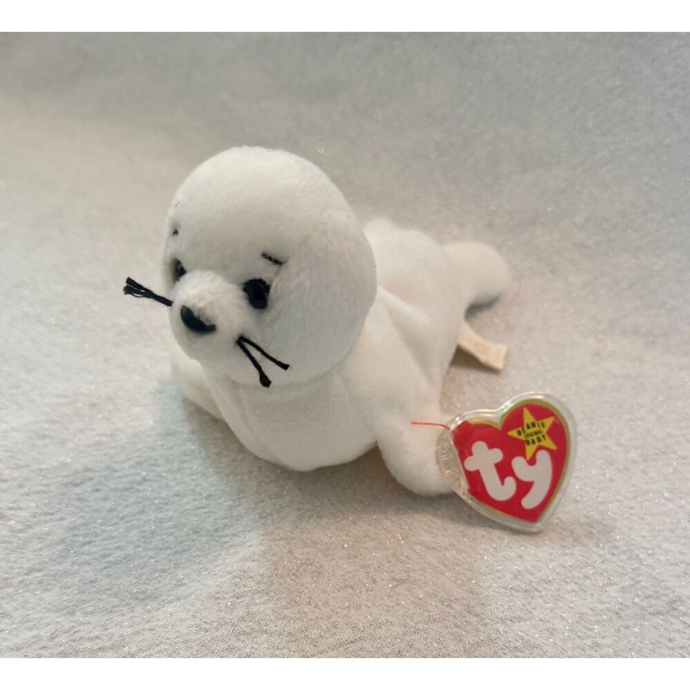 TY Beanie Baby - Seamore the Seal (4th Gen hang tag) (3rd gen tush tag)